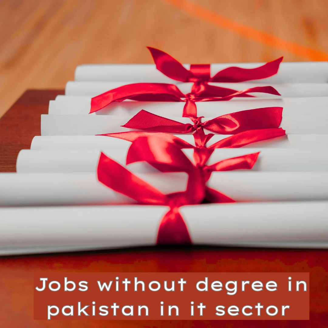 Jobs without degree in pakistan in it sector
